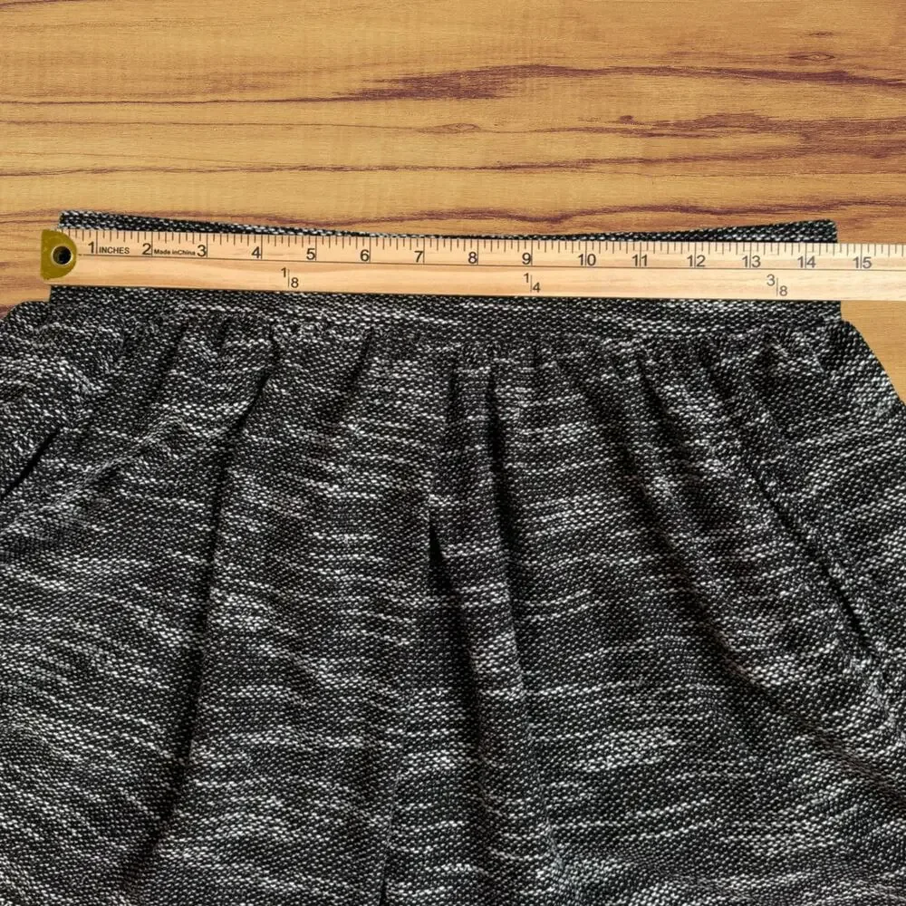 Free People Holly Go Lightly Marled Heather Grey Knit Skater Mini Skirt Small